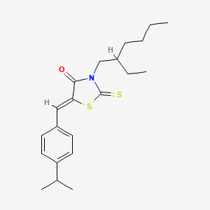 molecular formula C21H29NOS2 B14954631 (5Z)-3-(2-ethylhexyl)-5-[4-(propan-2-yl)benzylidene]-2-thioxo-1,3-thiazolidin-4-one 