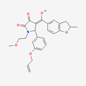 3-hydroxy-1-(2-methoxyethyl)-4-[(2-methyl-2,3-dihydro-1-benzofuran-5-yl)carbonyl]-5-[3-(prop-2-en-1-yloxy)phenyl]-1,5-dihydro-2H-pyrrol-2-one