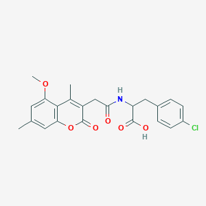 4-chloro-N-[(5-methoxy-4,7-dimethyl-2-oxo-2H-chromen-3-yl)acetyl]phenylalanine