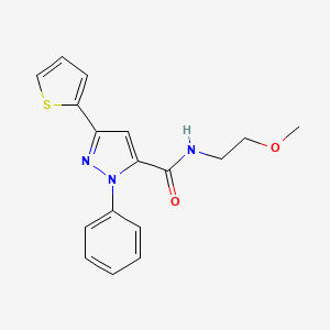 molecular formula C17H17N3O2S B14954679 N-(2-methoxyethyl)-1-phenyl-3-(thiophen-2-yl)-1H-pyrazole-5-carboxamide 