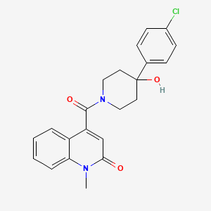 4-{[4-(4-chlorophenyl)-4-hydroxypiperidino]carbonyl}-1-methyl-2(1H)-quinolinone