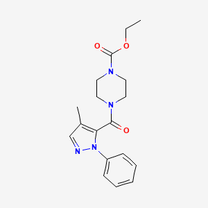 ethyl 4-[(4-methyl-1-phenyl-1H-pyrazol-5-yl)carbonyl]piperazine-1-carboxylate