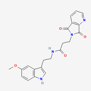 molecular formula C21H20N4O4 B14954716 3-(5,7-dioxo-5,7-dihydro-6H-pyrrolo[3,4-b]pyridin-6-yl)-N-[2-(5-methoxy-1H-indol-3-yl)ethyl]propanamide 