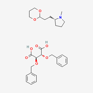 molecular formula C29H39NO8 B1495472 (R)-2-(2-(1,3-Dioxan-2-yl)ethyl)-1-methylpyrrolidine (2R,3R)-2,3-bis(benzyloxy)succinate 