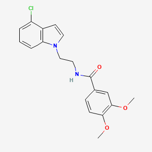 molecular formula C19H19ClN2O3 B14954721 N-[2-(4-chloro-1H-indol-1-yl)ethyl]-3,4-dimethoxybenzamide 