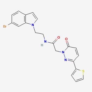 N-[2-(6-bromo-1H-indol-1-yl)ethyl]-2-[6-oxo-3-(2-thienyl)-1(6H)-pyridazinyl]acetamide