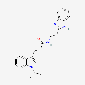 molecular formula C23H26N4O B14954753 N-[2-(1H-benzimidazol-2-yl)ethyl]-3-[1-(propan-2-yl)-1H-indol-3-yl]propanamide 