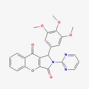 2-(Pyrimidin-2-yl)-1-(3,4,5-trimethoxyphenyl)-1,2-dihydrochromeno[2,3-c]pyrrole-3,9-dione