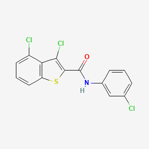 molecular formula C15H8Cl3NOS B14954778 3,4-dichloro-N-(3-chlorophenyl)-1-benzothiophene-2-carboxamide 