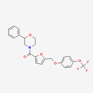 molecular formula C23H20F3NO5 B14954788 2-Phenyl-4-(5-{[4-(trifluoromethoxy)phenoxy]methyl}-2-furoyl)morpholine 