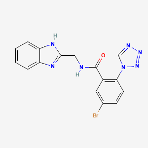 molecular formula C16H12BrN7O B14954796 N-(1H-benzimidazol-2-ylmethyl)-5-bromo-2-(1H-tetrazol-1-yl)benzamide 