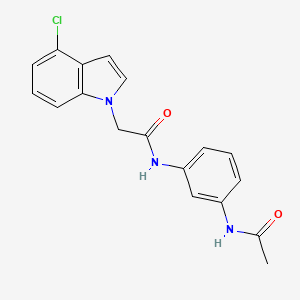 molecular formula C18H16ClN3O2 B14954798 N-[3-(acetylamino)phenyl]-2-(4-chloro-1H-indol-1-yl)acetamide 