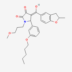 molecular formula C29H35NO6 B14954811 3-hydroxy-1-(3-methoxypropyl)-4-[(2-methyl-2,3-dihydro-1-benzofuran-5-yl)carbonyl]-5-[3-(pentyloxy)phenyl]-1,5-dihydro-2H-pyrrol-2-one 