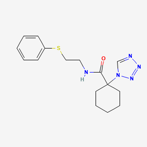 molecular formula C16H21N5OS B14954816 N-[2-(phenylsulfanyl)ethyl]-1-(1H-1,2,3,4-tetraazol-1-yl)-1-cyclohexanecarboxamide 