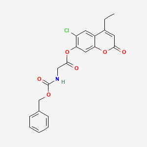 6-chloro-4-ethyl-2-oxo-2H-chromen-7-yl N-[(benzyloxy)carbonyl]glycinate