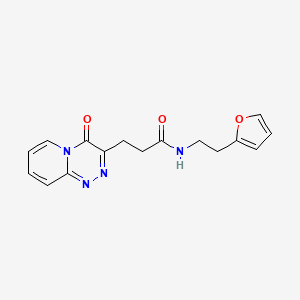 molecular formula C16H16N4O3 B14954851 N-[2-(2-furyl)ethyl]-3-(4-oxo-4H-pyrido[2,1-c][1,2,4]triazin-3-yl)propanamide 