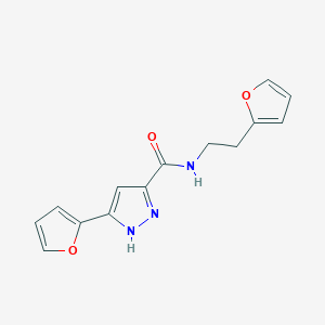 5-(2-furyl)-N~3~-[2-(2-furyl)ethyl]-1H-pyrazole-3-carboxamide