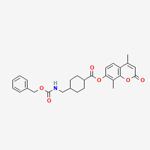 4,8-dimethyl-2-oxo-2H-chromen-7-yl trans-4-({[(benzyloxy)carbonyl]amino}methyl)cyclohexanecarboxylate