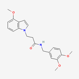 N-(3,4-dimethoxybenzyl)-3-(4-methoxy-1H-indol-1-yl)propanamide