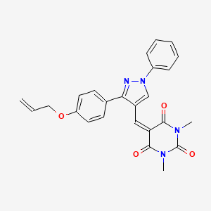 molecular formula C25H22N4O4 B14954905 1,3-dimethyl-5-({1-phenyl-3-[4-(prop-2-en-1-yloxy)phenyl]-1H-pyrazol-4-yl}methylidene)pyrimidine-2,4,6(1H,3H,5H)-trione 