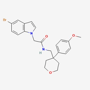 2-(5-bromo-1H-indol-1-yl)-N-{[4-(4-methoxyphenyl)tetrahydro-2H-pyran-4-yl]methyl}acetamide