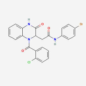 molecular formula C23H17BrClN3O3 B14954941 N-(4-bromophenyl)-2-{1-[(2-chlorophenyl)carbonyl]-3-oxo-1,2,3,4-tetrahydroquinoxalin-2-yl}acetamide 