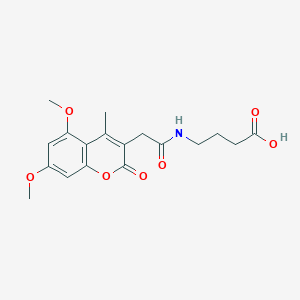 4-{[(5,7-dimethoxy-4-methyl-2-oxo-2H-chromen-3-yl)acetyl]amino}butanoic acid