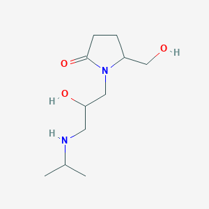 molecular formula C11H22N2O3 B1495497 1-(2-Hydroxy-3-(isopropylamino)propyl)-5-(hydroxymethyl)pyrrolidin-2-one 