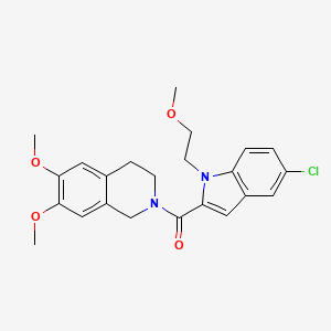 molecular formula C23H25ClN2O4 B14954975 [5-chloro-1-(2-methoxyethyl)-1H-indol-2-yl](6,7-dimethoxy-3,4-dihydroisoquinolin-2(1H)-yl)methanone 