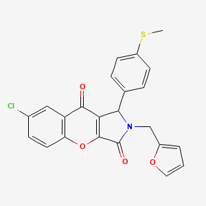 molecular formula C23H16ClNO4S B14954981 7-Chloro-2-(furan-2-ylmethyl)-1-[4-(methylsulfanyl)phenyl]-1,2-dihydrochromeno[2,3-c]pyrrole-3,9-dione 