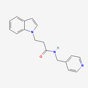 3-(1H-indol-1-yl)-N-(4-pyridinylmethyl)propanamide