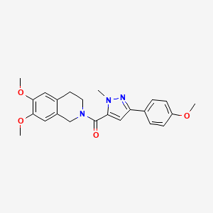 molecular formula C23H25N3O4 B14955004 (6,7-dimethoxy-3,4-dihydroisoquinolin-2(1H)-yl)[3-(4-methoxyphenyl)-1-methyl-1H-pyrazol-5-yl]methanone 