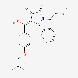 molecular formula C24H27NO5 B14955017 3-hydroxy-1-(2-methoxyethyl)-4-{[4-(2-methylpropoxy)phenyl]carbonyl}-5-phenyl-1,5-dihydro-2H-pyrrol-2-one 