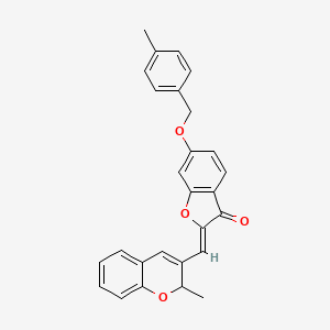 molecular formula C27H22O4 B14955020 (2Z)-6-[(4-methylbenzyl)oxy]-2-[(2-methyl-2H-chromen-3-yl)methylidene]-1-benzofuran-3(2H)-one 