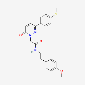 N~1~-(4-methoxyphenethyl)-2-[3-[4-(methylsulfanyl)phenyl]-6-oxo-1(6H)-pyridazinyl]acetamide