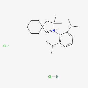 2-(2,6-Diisopropylphenyl)-3,3-dimethyl-2-azaspiro[4.5]dec-1-en-2-ium Hydrogen Dichloride