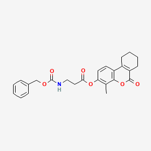 molecular formula C25H25NO6 B14955052 4-methyl-6-oxo-7,8,9,10-tetrahydro-6H-benzo[c]chromen-3-yl N-[(benzyloxy)carbonyl]-beta-alaninate 