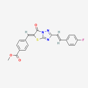 methyl 4-[(Z)-{2-[(E)-2-(4-fluorophenyl)ethenyl]-6-oxo[1,3]thiazolo[3,2-b][1,2,4]triazol-5(6H)-ylidene}methyl]benzoate