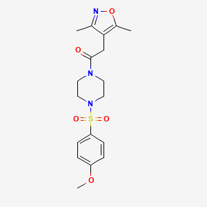 2-(3,5-Dimethyl-4-isoxazolyl)-1-{4-[(4-methoxyphenyl)sulfonyl]piperazino}-1-ethanone