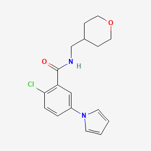 2-chloro-5-(1H-pyrrol-1-yl)-N-(tetrahydro-2H-pyran-4-ylmethyl)benzamide