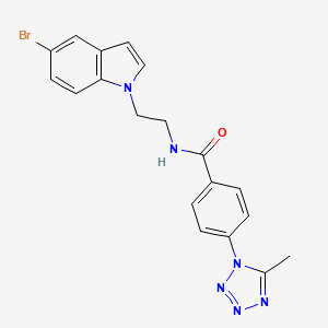 molecular formula C19H17BrN6O B14955088 N-[2-(5-bromo-1H-indol-1-yl)ethyl]-4-(5-methyl-1H-1,2,3,4-tetraazol-1-yl)benzamide 