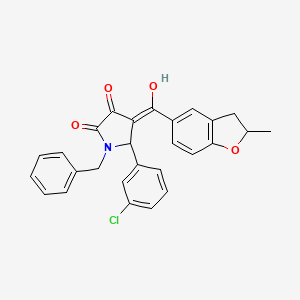 1-benzyl-5-(3-chlorophenyl)-3-hydroxy-4-[(2-methyl-2,3-dihydro-1-benzofuran-5-yl)carbonyl]-1,5-dihydro-2H-pyrrol-2-one