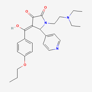 molecular formula C25H31N3O4 B14955097 1-[2-(diethylamino)ethyl]-3-hydroxy-4-[(4-propoxyphenyl)carbonyl]-5-(pyridin-4-yl)-1,5-dihydro-2H-pyrrol-2-one 