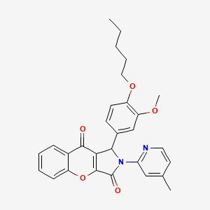 1-[3-Methoxy-4-(pentyloxy)phenyl]-2-(4-methylpyridin-2-yl)-1,2-dihydrochromeno[2,3-c]pyrrole-3,9-dione