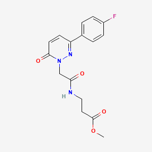 molecular formula C16H16FN3O4 B14955167 methyl 3-({2-[3-(4-fluorophenyl)-6-oxo-1(6H)-pyridazinyl]acetyl}amino)propanoate 