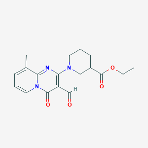 Ethyl 1-{3-formyl-9-methyl-4-oxo-4H-pyrido[1,2-A]pyrimidin-2-YL}piperidine-3-carboxylate