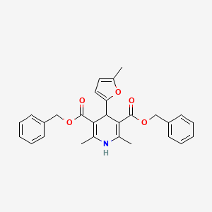 Dibenzyl 2,6-dimethyl-4-(5-methyl-2-furyl)-1,4-dihydro-3,5-pyridinedicarboxylate