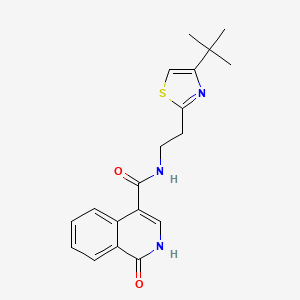 N-[2-(4-tert-butyl-1,3-thiazol-2-yl)ethyl]-1-oxo-1,2-dihydroisoquinoline-4-carboxamide