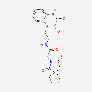 2-(1,3-dioxo-2-azaspiro[4.4]non-2-yl)-N-{2-[2,3-dioxo-3,4-dihydro-1(2H)-quinoxalinyl]ethyl}acetamide