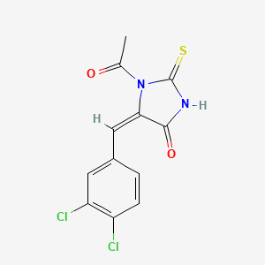 molecular formula C12H8Cl2N2O2S B14955194 (5E)-1-acetyl-5-(3,4-dichlorobenzylidene)-2-thioxoimidazolidin-4-one 